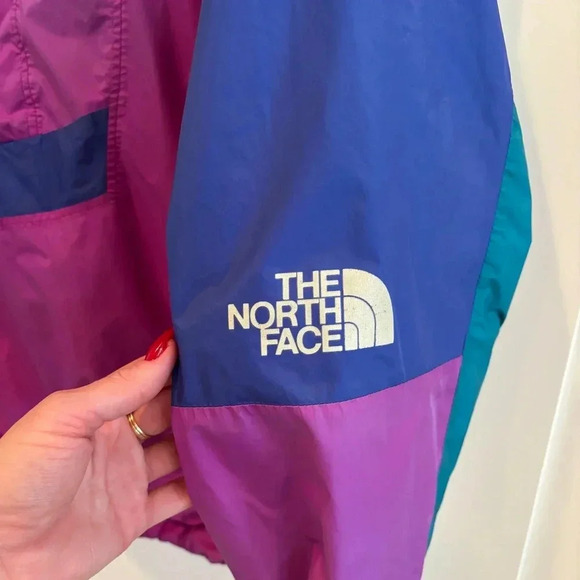 VINTAGE THE NORTH FACE PULLOVER WINDBREAKER JACKET 1990S SIZE MEDIUM MADE IN USA - Picture 3 of 14